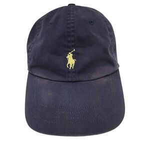Polo by Ralph Lauren Navy Blue Hat with Yellow Logo